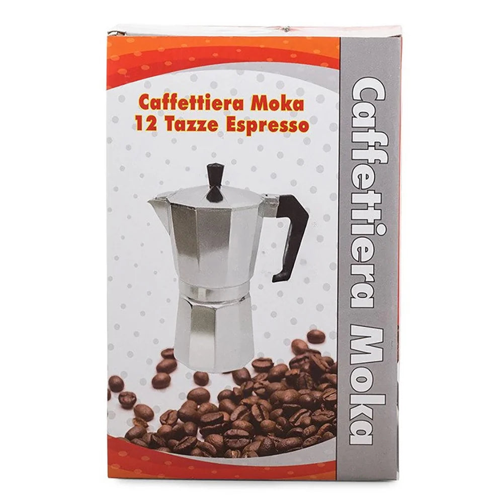 Cafetière italienne en acier inoxydable 12 tasses de café - Livraison offerte