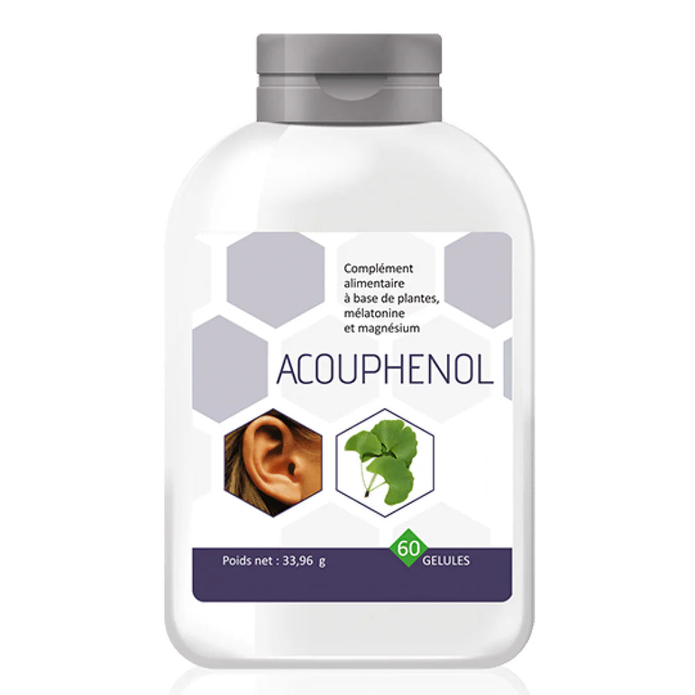Acouphénol 60 gélules – aide naturelle contre acouphènes et bourdonnements d'oreilles