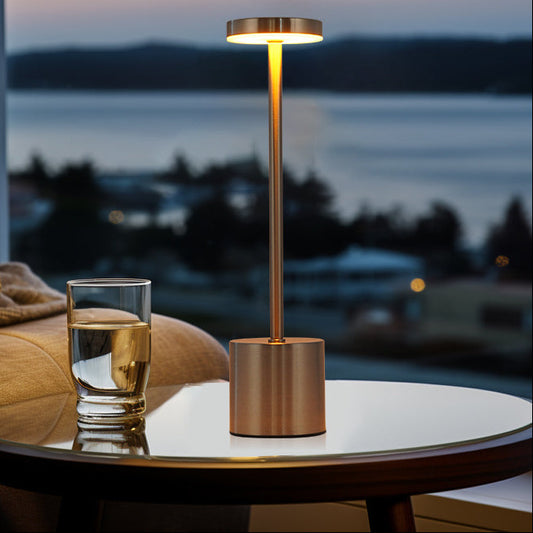 Lampe de Bureau LED Moderne en Métal avec Interrupteur Tactile, Rechargeable par USB et à Intensité Variable pour la Maison et la Chambre