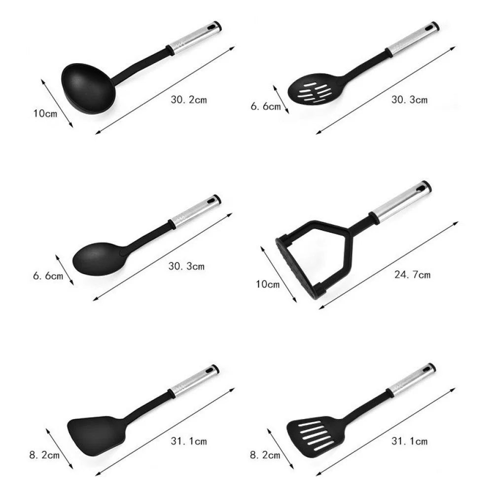 Ustensiles de cuisine en acier inoxydable résistants et pratiques – louche, fouet, spatules et accessoires